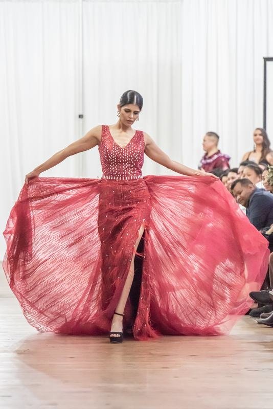 Runway look from the 2022 Le Pasefika Runway show