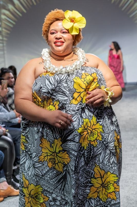 Runway look from the 2023 Le Pasefika Runway show