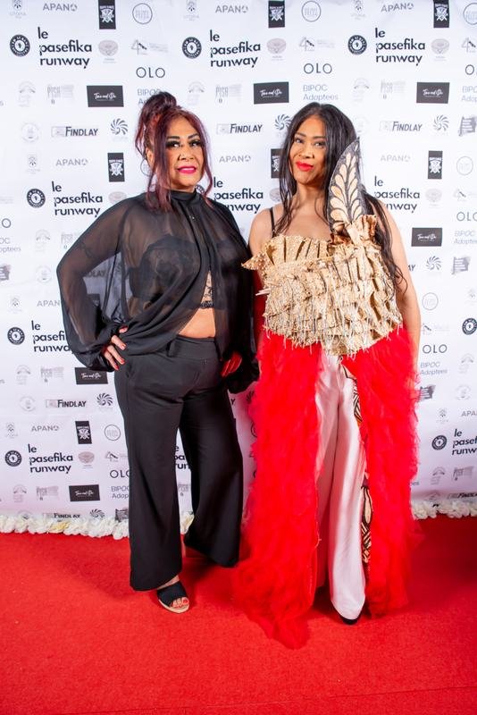 Model walking the 2023 Le Pasefika Runway