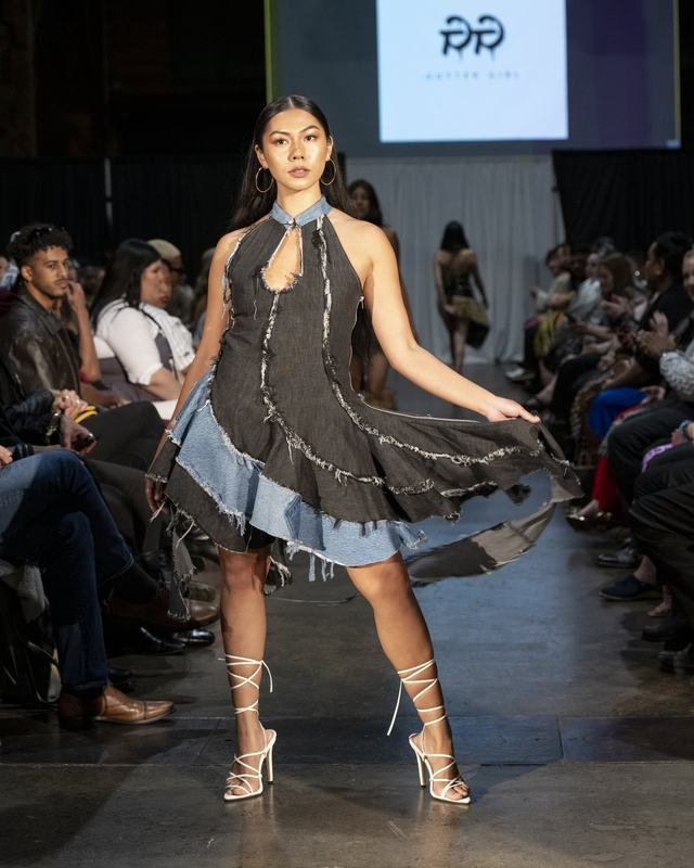 Designer piece on stage at Le Pasefika Runway 2024