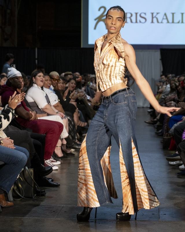 Designer piece on stage at Le Pasefika Runway 2024