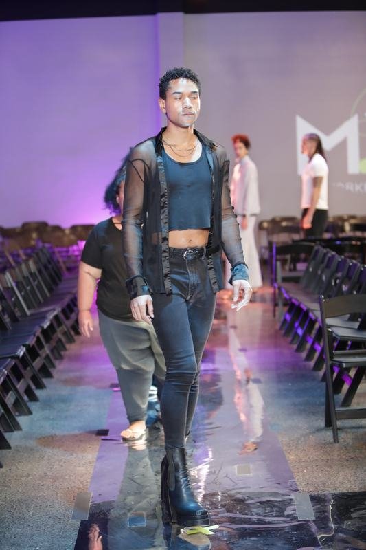 Detailed designer look at Le Pasefika Runway 2025
